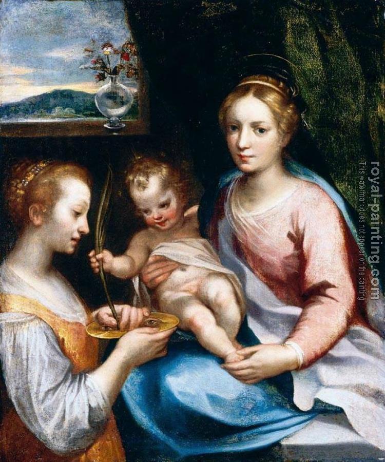 Francesco Vanni : Madonna and Child with St Lucy